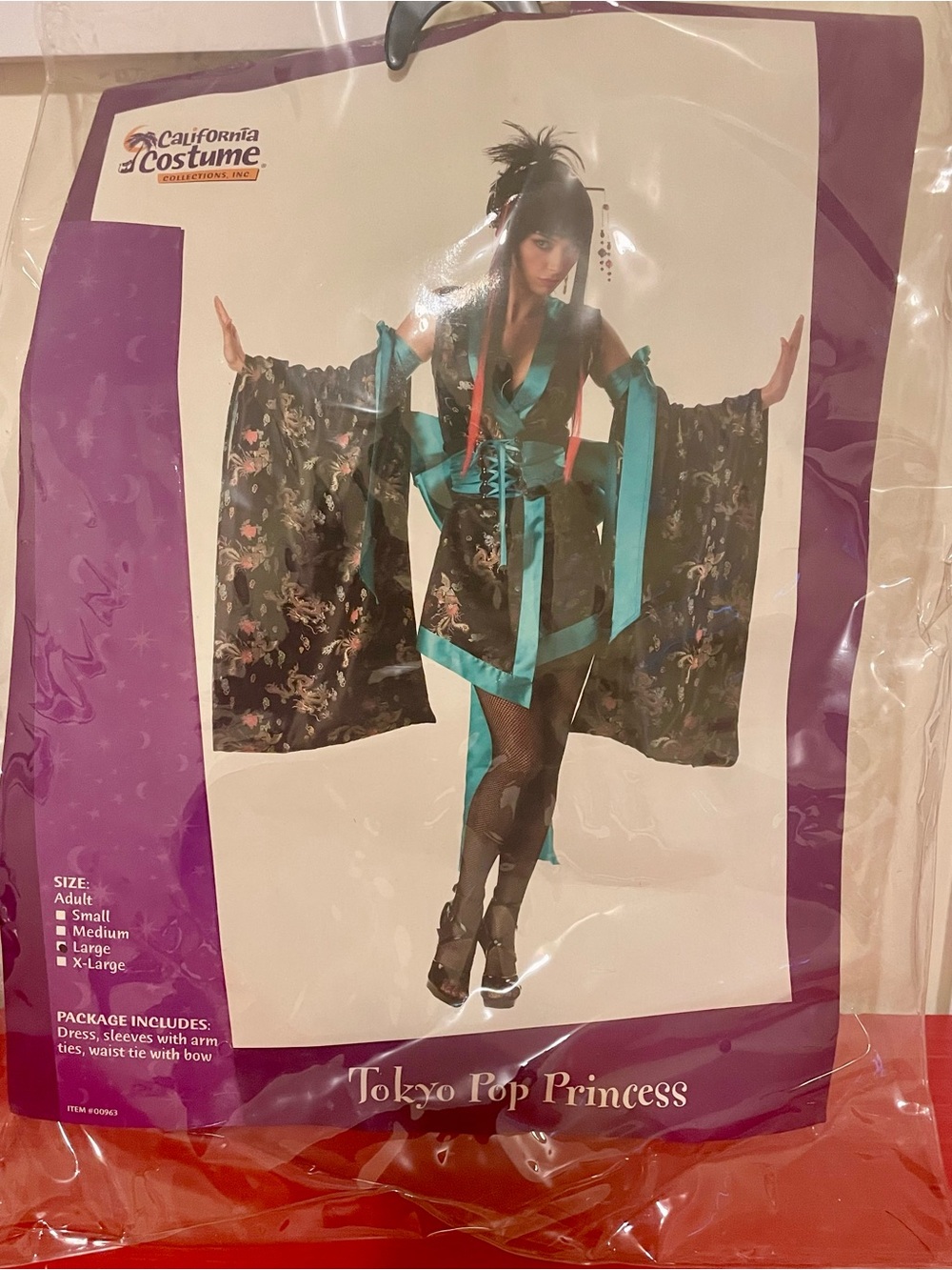 California Costumes Black and Teal Tokyo Pop Princess Adult Costume